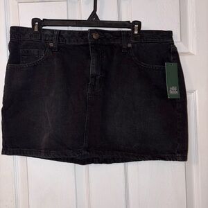 Wild Fable Black Jean Mini Skirt